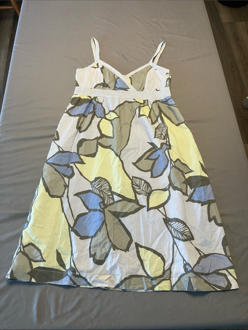 a.n.a White Sundress with Blue and Yellow Floral Print